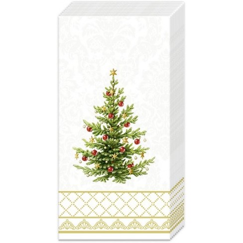 Носни кърпички 10бр Christmas Tree златисти Носни кърпички 10бр Christmas Tree златисти